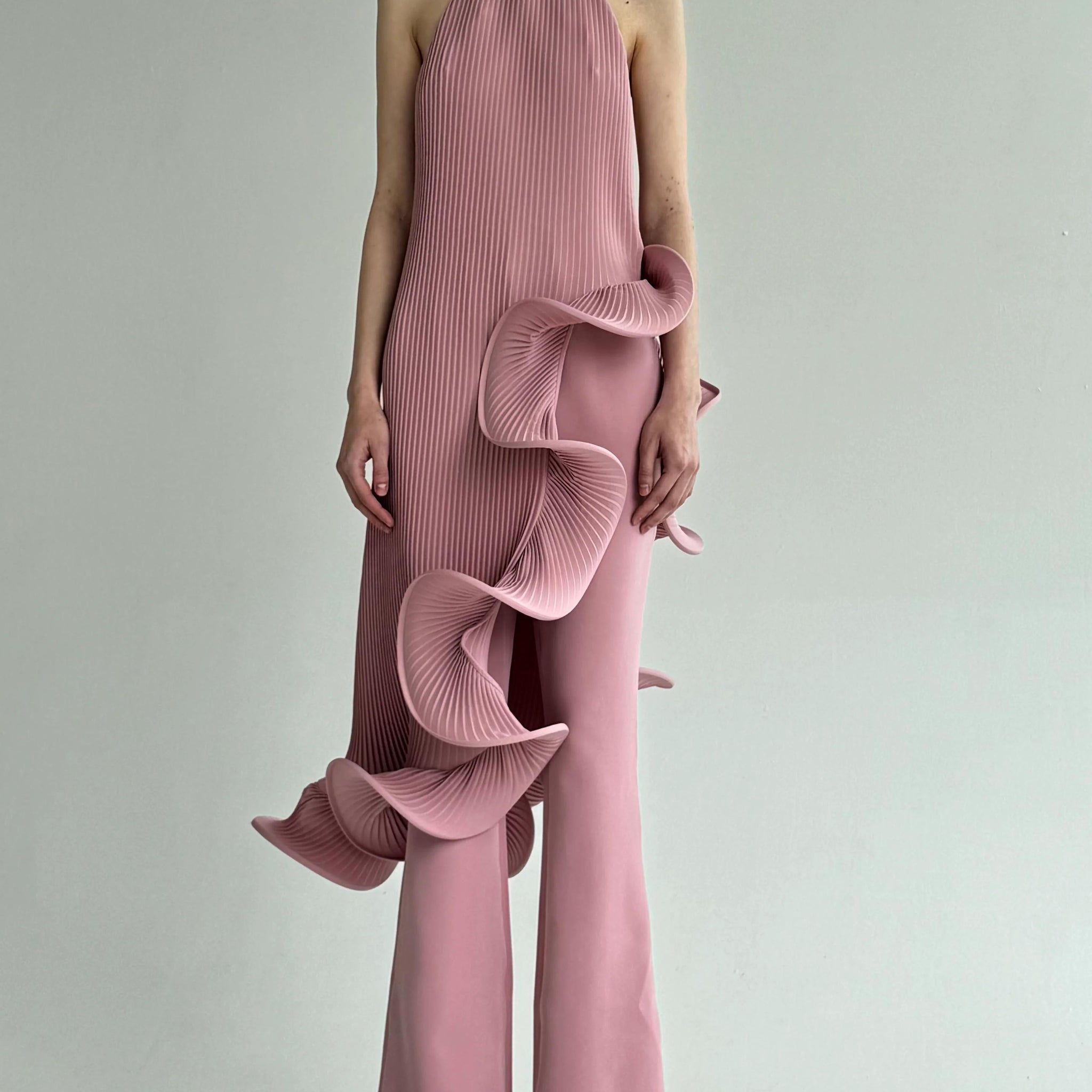 Loulou Pleated Midi Dress
