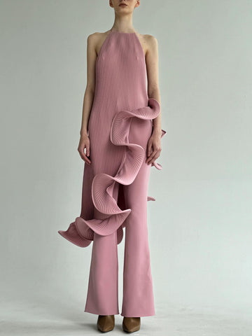 Loulou Pleated Midi Dress