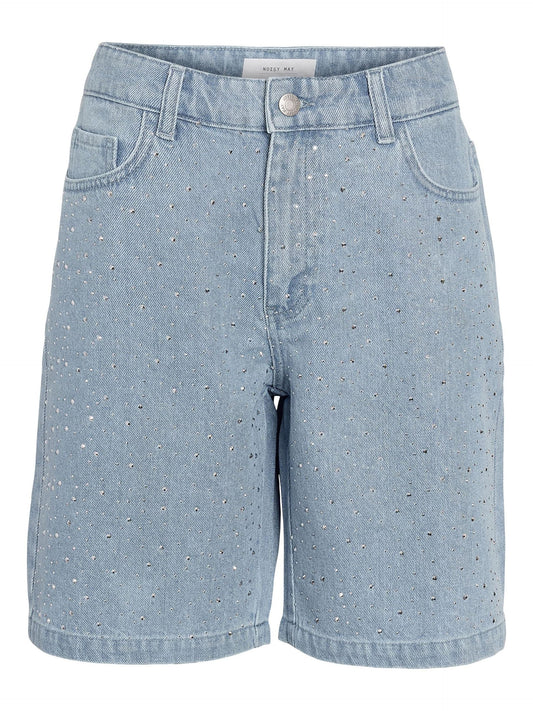 Sparkling Diamond Denim Shorts