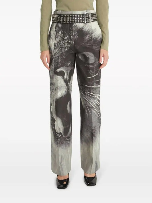 Cat-print cargo trousers