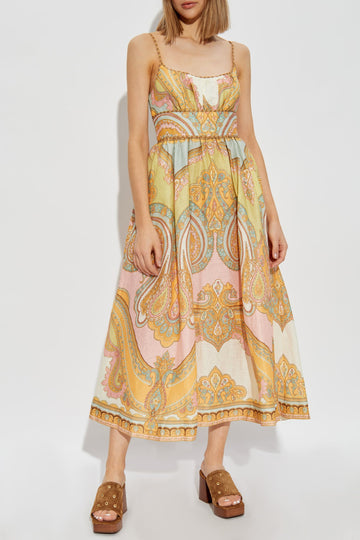 Paisley linen dress