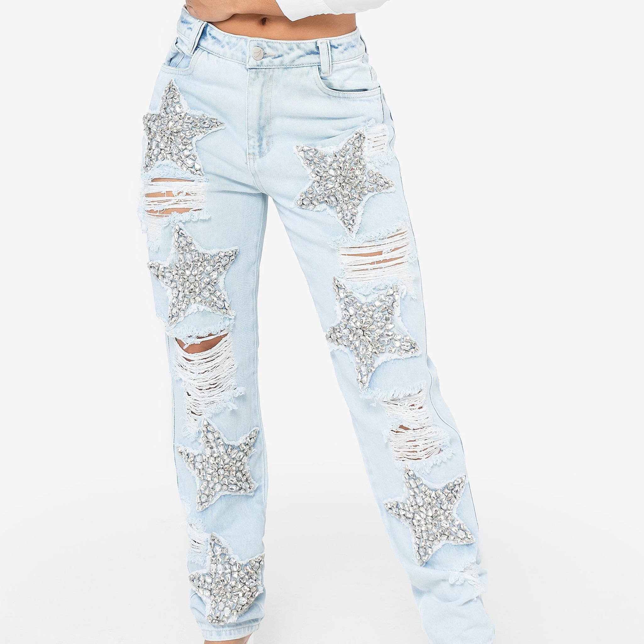 Star Ripped Jeans