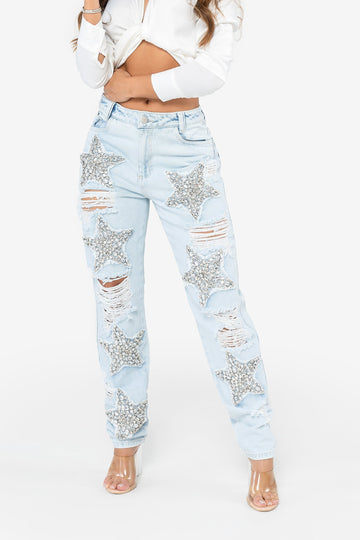 Star Ripped Jeans