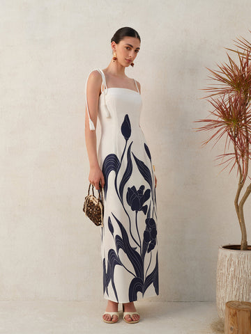 Floral Tie-Back Cami Dress