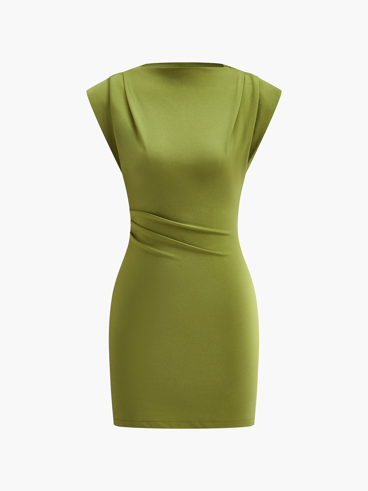 Draped Detail Sleeveless Dress