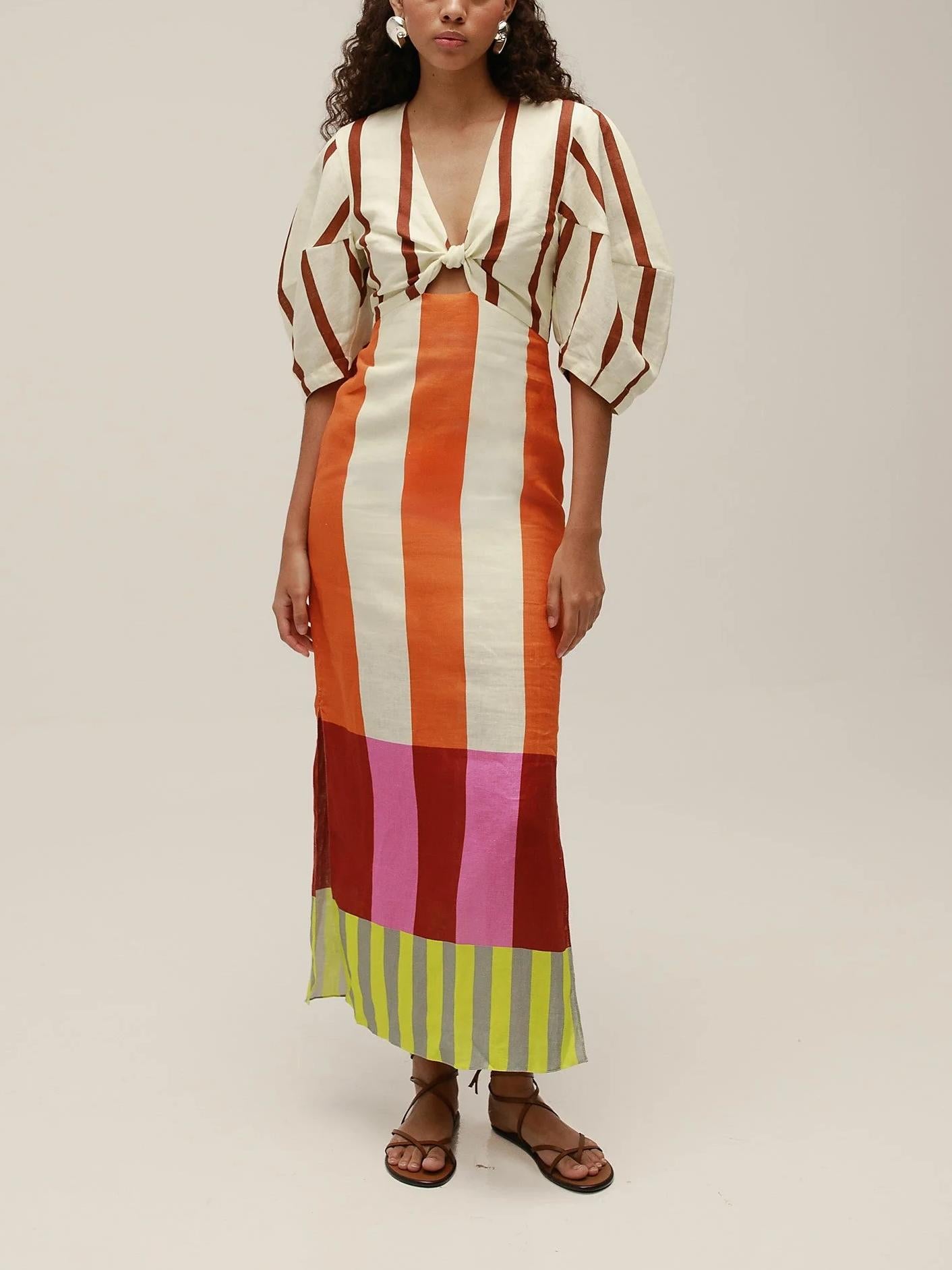 Gaia Puff Sleeve Maxi Dress