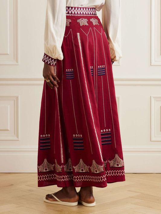 Chic glazed pattern skirt suit